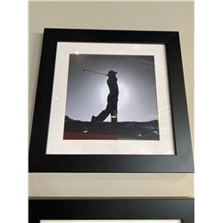 Framed Golfer in sunset picture