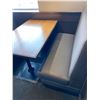 Image 3 : Booth Restaurant Seating with double pedestal table approx 24 x 48 inches and great seat, base and b