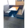 Image 2 : Booth Restaurant Seating with double pedestal table approx 24 x 48 inches and great seat, base and b