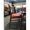 Image 2 : Solid Wood Curved Back Restaurant Dinning chair with Red Upholstered Seat
