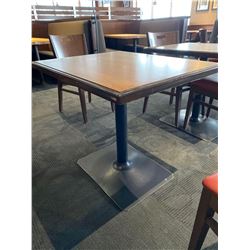 Square Restaurant Dinning Table single pedestal approx 32 x 32 inch
