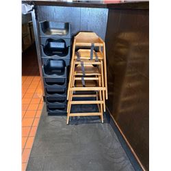 Lot of booster seats and high chairs
