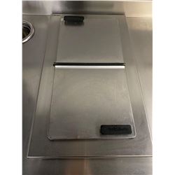 In counter mounted reach in freezer -does not include counter - BUYER MUST PROFESSIONALLY DISCONNECT
