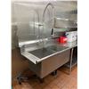 Image 2 : Stainless Steel Double well sink with run off and spray wand - BUYER MUST PROFESSIONALLY DISCONNECT 