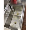 Image 4 : Stainless Steel Double well sink with run off and spray wand - BUYER MUST PROFESSIONALLY DISCONNECT 