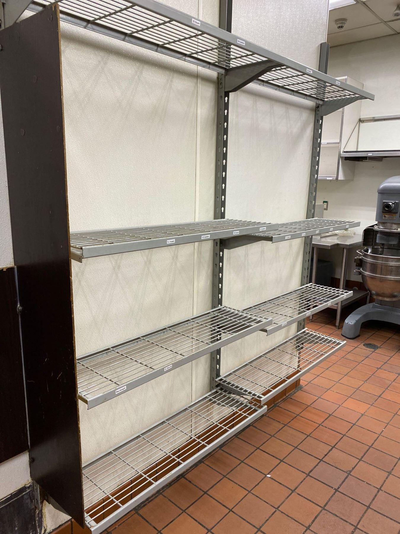 Wire wall racking system approx 8 ft x 8ft