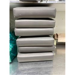 Lot of 6 new upholstered seat cushions