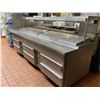 Image 5 : Stainless Steel refrigerated prep counter with 6 drawers and work top, top access condiment section 