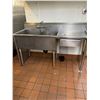 Image 1 : Stainless Steel double well sink with RH run off with drawer - BUYER MUST PROFESSIONALLY DISCONNECT 
