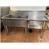 Image 2 : Stainless Steel double well sink with RH run off with drawer - BUYER MUST PROFESSIONALLY DISCONNECT 