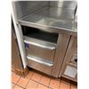 Image 1 : Stainless Double drawer cabinet with splash -- BUYER MUST PROFESSIONALLY REMOVE, DISCONNECT AND CAP