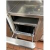 Image 2 : Stainless Double drawer cabinet with splash -- BUYER MUST PROFESSIONALLY REMOVE, DISCONNECT AND CAP