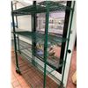 Image 2 : Metro Racking green 4 shelf on wheels