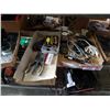 Image 1 : TRAY OF SOLDERING IRONS, SOLDER AND STAPLERS WITH STAPLES