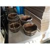 Image 1 : 2 SETS OF WISHING WELL STYLE PLANTERS