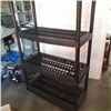 Image 3 : Black 5 tier plastic shelf
