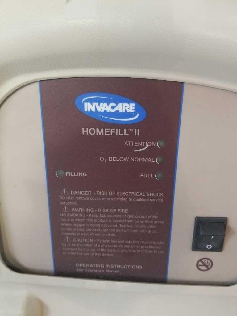 INVACARE PLATINUM 10 HOME OXYGEN CONCENTRATOR AND INVACARE HOMEFILL II ...