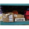 Image 1 : Lot of hard hat, electronics, decorative metal ware and 2 boxes of backsplash