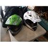 Image 3 : XS Power trip padded motorcycle jacket and three motorcycle helmets