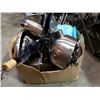 Image 3 : Box of pots, pans and strainer