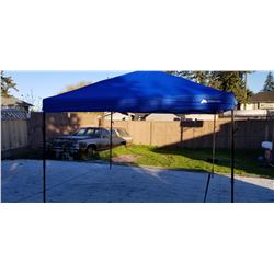 As new Ozark Trail blue 10 by 10 pop up canopy