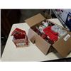 Image 1 : Box of christmas decor and collectibles