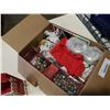 Image 2 : Box of christmas decor and collectibles