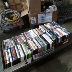 3 boxes of DVDs