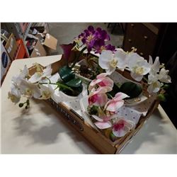 ARTIFICIAL ORCHIDS IN CERMIC DISH