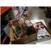 Image 1 : 2 BOXES OF ASSORTED CHRISTMAS DECOR, CANDLES, LIGHTS, ETC