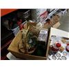 Image 2 : 2 BOXES OF ASSORTED CHRISTMAS DECOR, CANDLES, LIGHTS, ETC