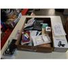 Box of new tempered glass, phone cases and sccessories