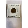 Image 4 : 1934 CANADIAN COINS 25 CENT .800 SILVER AND 5 CENT AND 1 CENT
