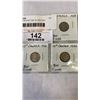Image 2 : 7 CANADIAN WAR-TIME SILVER KING GEORGE VI 10 CENT  1938-1944  .800 SILVER