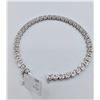 Image 1 : STERLING SILVER DIAMOND TENNIS BRACELET W/ APPRAISAL $2000 - 40 DIAMONDS (0.4CTS)