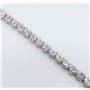 Image 2 : STERLING SILVER DIAMOND TENNIS BRACELET W/ APPRAISAL $2000 - 40 DIAMONDS (0.4CTS)