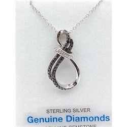 STERLING SILVER DIAMOND PENDANT W/ CHAIN W/ APPRAISAL $1065 - 31 DIAMONDS (0.11CTS)
