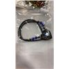 Image 8 : LOT OF JEWELLERY AND WATCHES - GLASS, HEMETITE, RHINESTONE, ETC