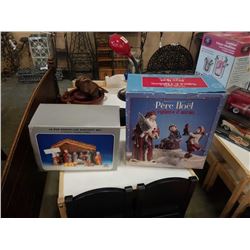 SANTA AND CHILDREN AND NATIVITY SET XMAS FIGURES