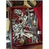 Image 2 : BOX OF CUTLERY, ONEIDA SERVICE PLATE, BIRKS EP, AND OTHER