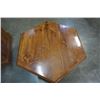 Image 10 : 2 WOOD ENDTABLES HEXAGON AND SQUARE