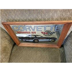 VINTAGE MIRRORED CORVETTE ADVERT