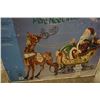 Image 4 : LARGE EMBOSSED METAL SANTA SLEIGHT AND REINDEER DECORATION