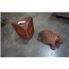 Image 1 : TERACOTTA TURTLE AND CARVED FIRST NATIONS MASK