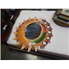 Image 1 : WOODEN DECORATIVE SUN/MOON MIRROR