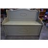 Image 2 : PAINTED GREEN STORAGE BENCH