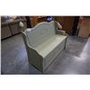 Image 4 : PAINTED GREEN STORAGE BENCH