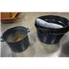 Image 10 : GRANITE WARE POTS AND WOOD DOLL CRIB