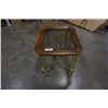 Image 1 : Glass insert square coffee table