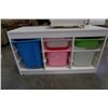 Image 2 : WHITE SHELF WITH PLASTIC BINS